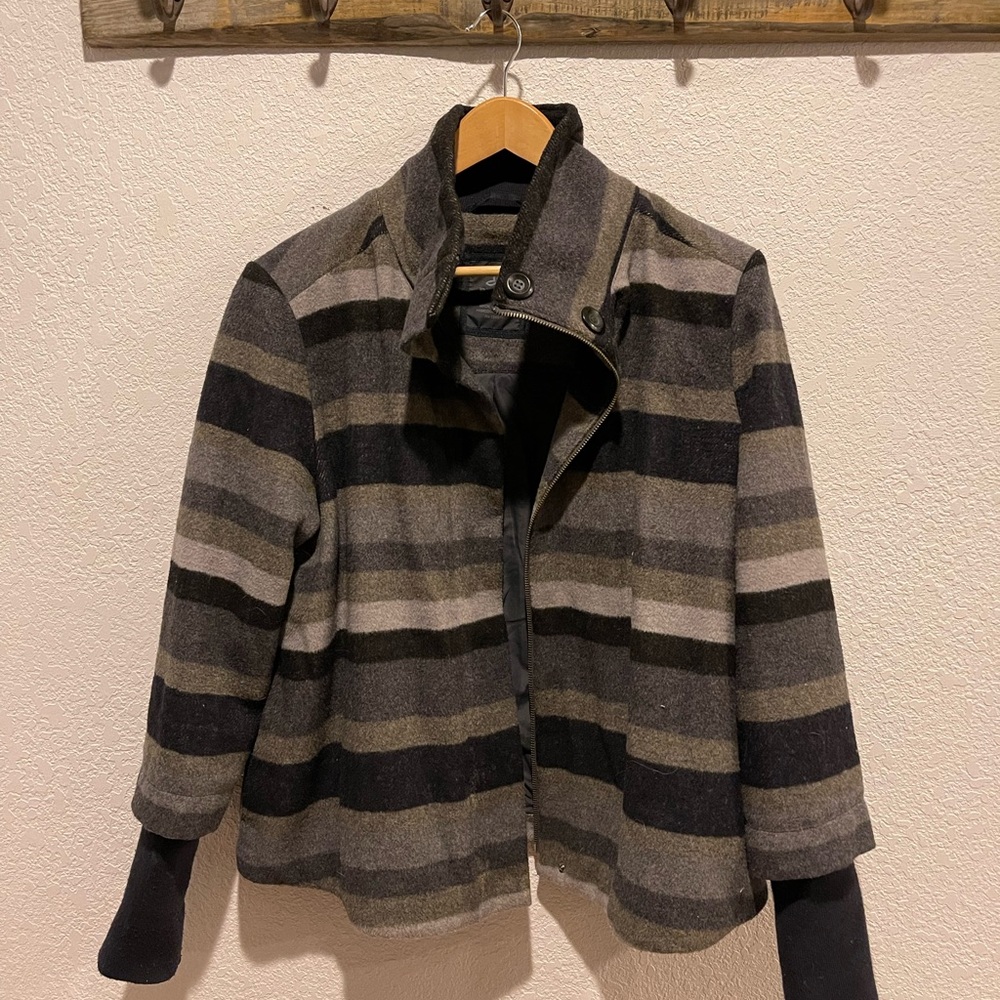 PRANA, wool, waist length jacket. Size- Large